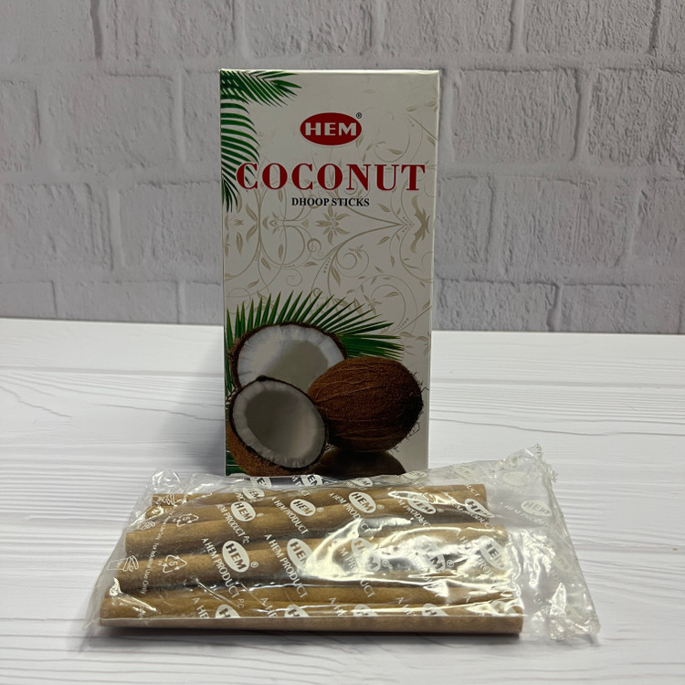 عود دوپ HEM رایحه نارگیل (Coconut) بسته ۱۰ عددی