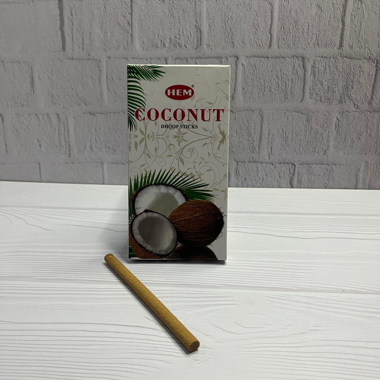 عود دوپ HEM رایحه نارگیل (Coconut) بسته ۱۰ عددی